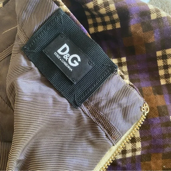 D&G Dolce Gabbana Cotton Velvet Skirt size 42It(S) - Picture 3 of 8